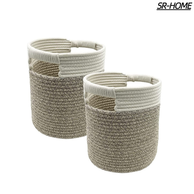 SRHOME Cotton Rope Storage Basket Set Wayfair